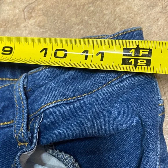 Dark Blue Distressed Flare Size 26-28 Jeans - Picture 9 of 11